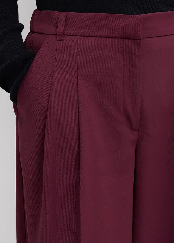 Bundfaltenhose mit Bequembund und Schlitz, bonprix