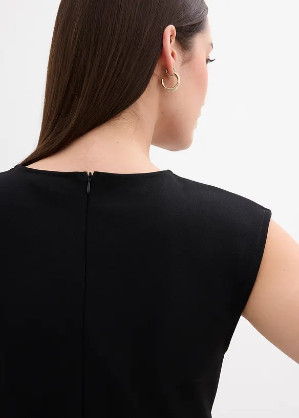 Top mit Zierschnalle aus Crepe, bonprix