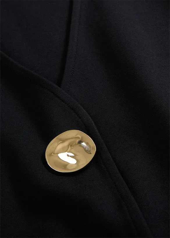 Bequeme Weste mit Zierknopf aus Punto di Roma, bonprix