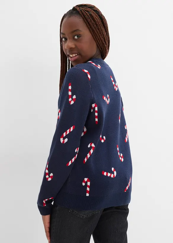 Feinstrickpullover mit Weihnachtsmotiv, bonprix