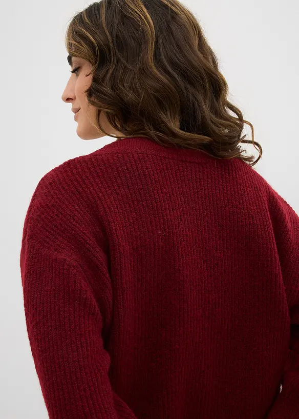 Pull en maille avec col V, bonprix