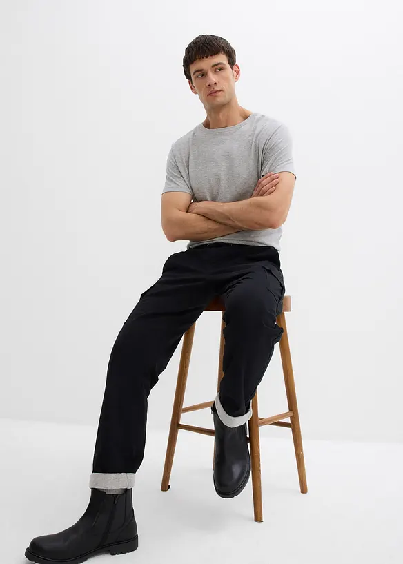 Relaxed Fit Thermo-Schlupfhose, Tapered, bonprix