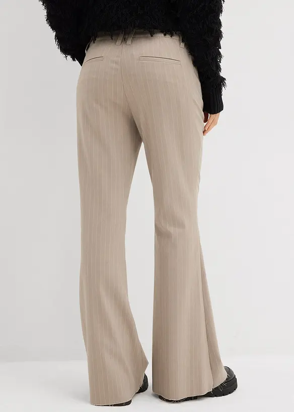 Pantalon flare fluide en viscose mélangée, bonprix