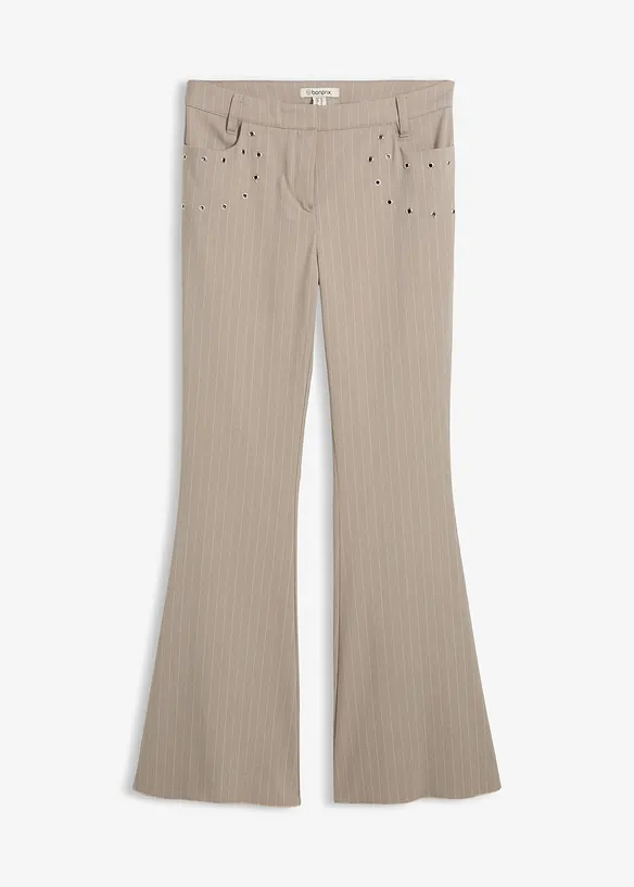 Pantalon flare fluide en viscose mélangée, bonprix