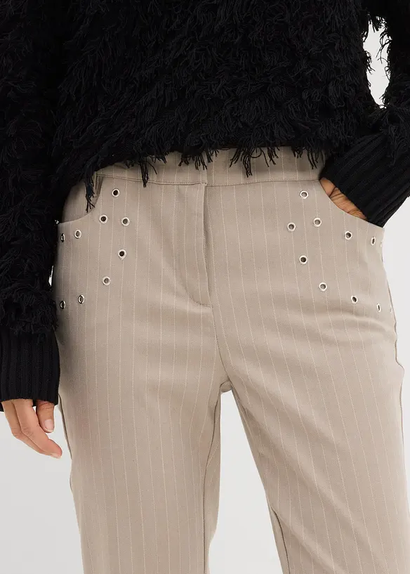 Pantalon flare fluide en viscose mélangée, bonprix