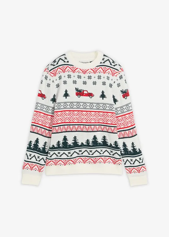 Pull de Noël en fine maille, bonprix