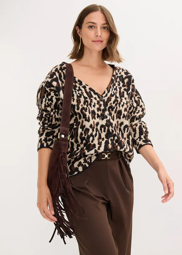 Jacquard-Strickjacke, bonprix