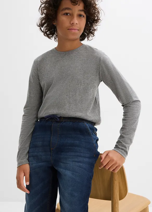 Jean jogger regular avec doublure jersey thermique, droit, bonprix