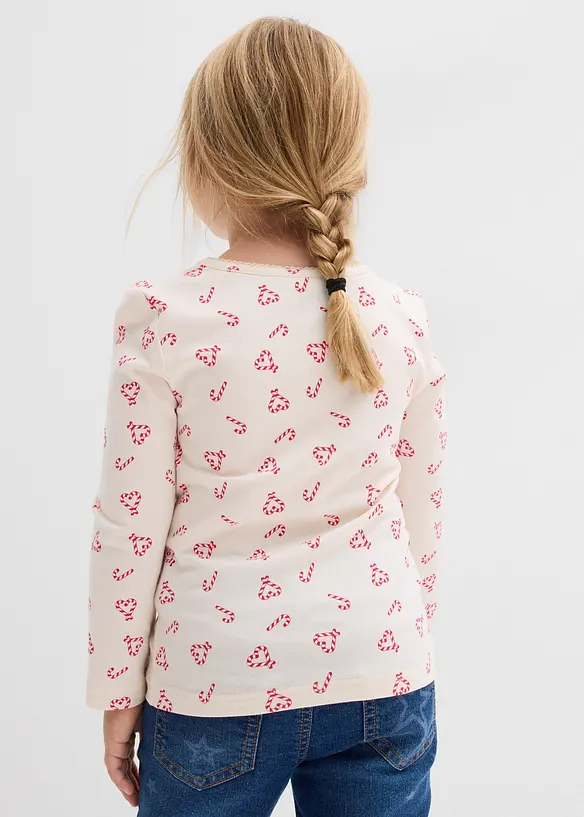 Langarmshirt aus elastischem Bio-Baumwoll-Mix, bonprix