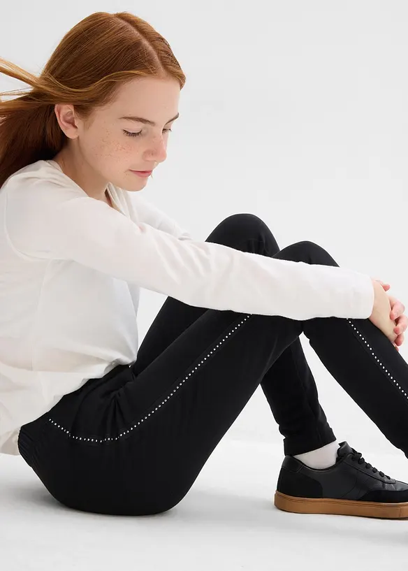 Thermo-Leggings mit Nietenband, bonprix