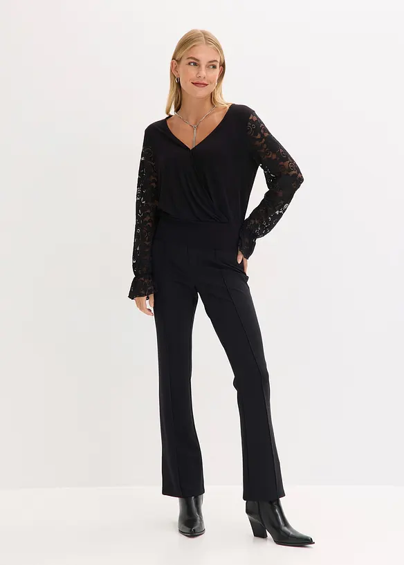Langarmshirt mit Spitze, bonprix