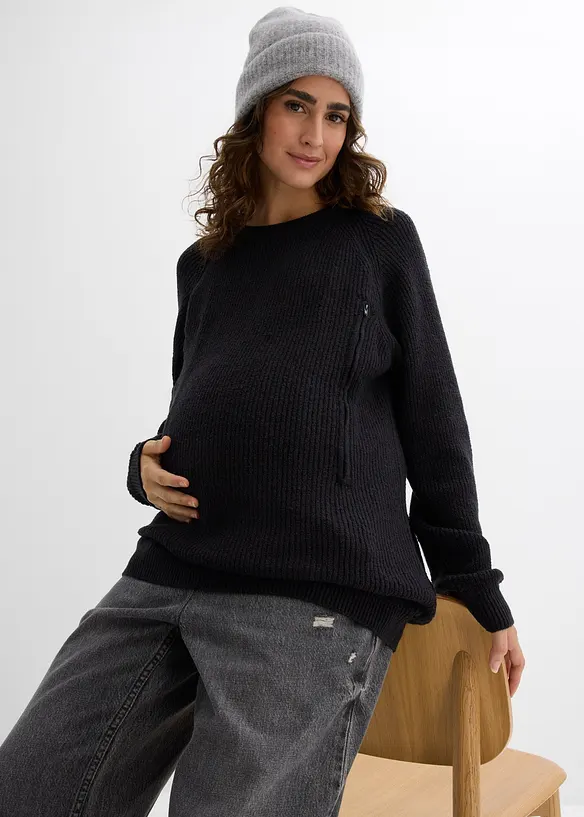 Umstandspullover mit diskreter Stillfunktion, bonprix