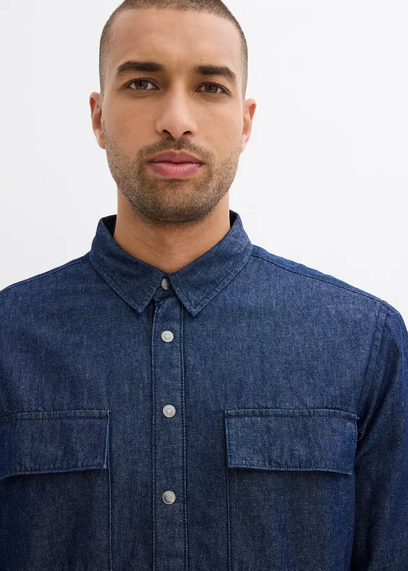 Jeanshemd, warm gefüttert, bonprix