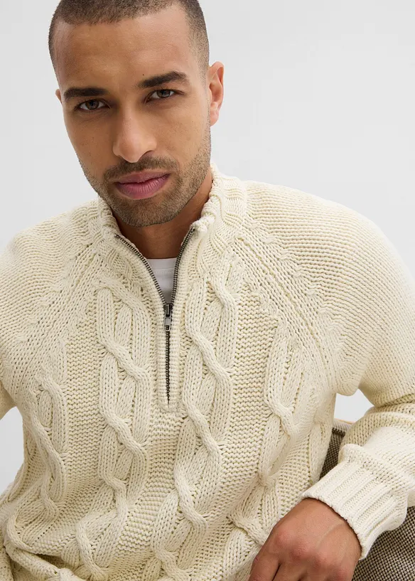 Grobstrick Troyer mit Baumwolle, bonprix