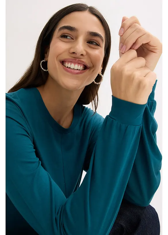 Langarmshirt aus softem Viskose-Mix, bonprix