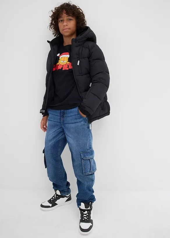 Langarmshirt Garfield mit Weihnachtsmotiv aus reiner Baumwolle, Garfield