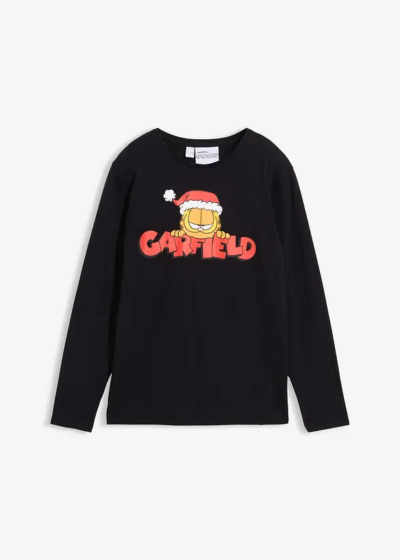 Langarmshirt Garfield mit Weihnachtsmotiv aus reiner Baumwolle, Garfield
