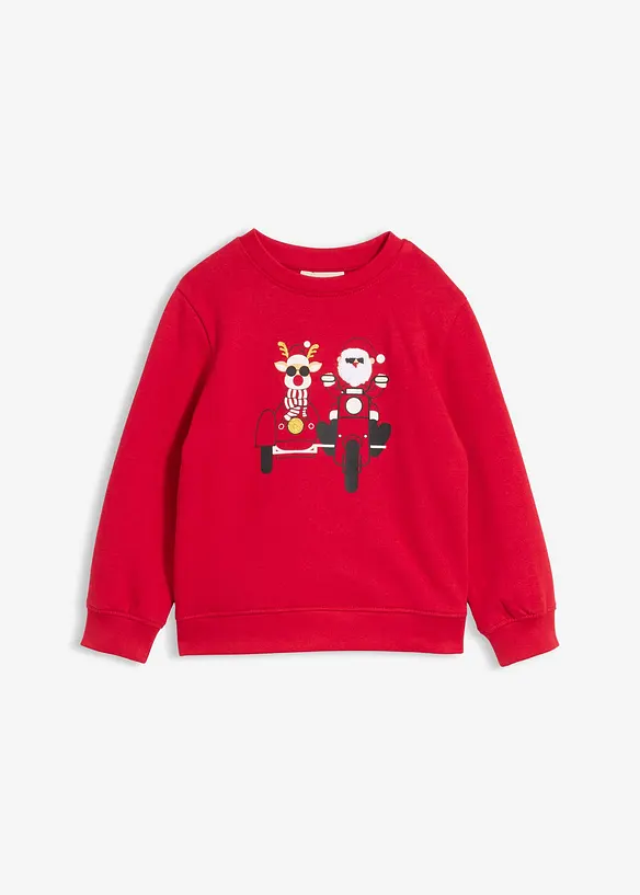 Sweatshirt mit Weihnachtsmotiv aus reiner Bio-Baumwolle, bonprix