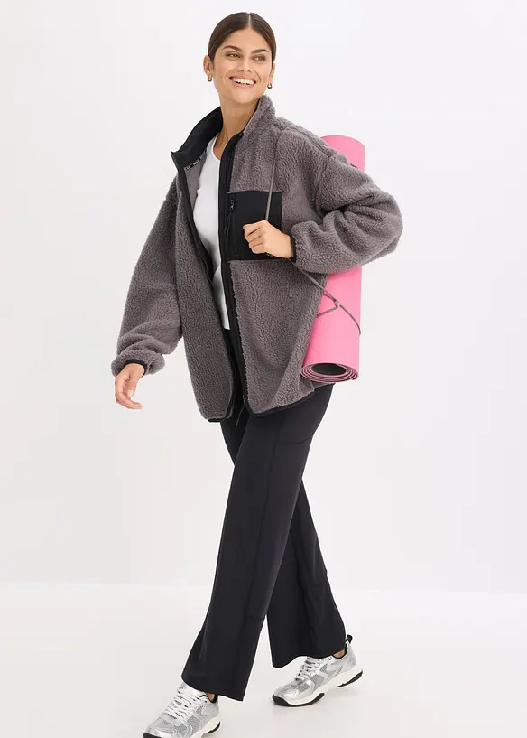 Funktions-Fleece Sportjacke, oversized, bonprix