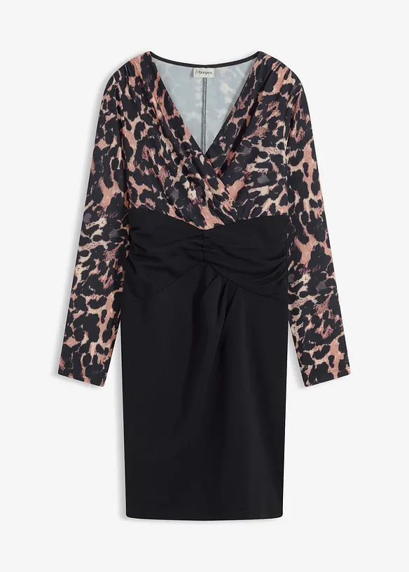 Robe courte et ajustée avec décolleté plongeant, bonprix