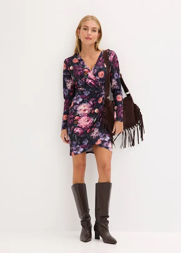 Robe courte et ajustée avec décolleté plongeant, bonprix