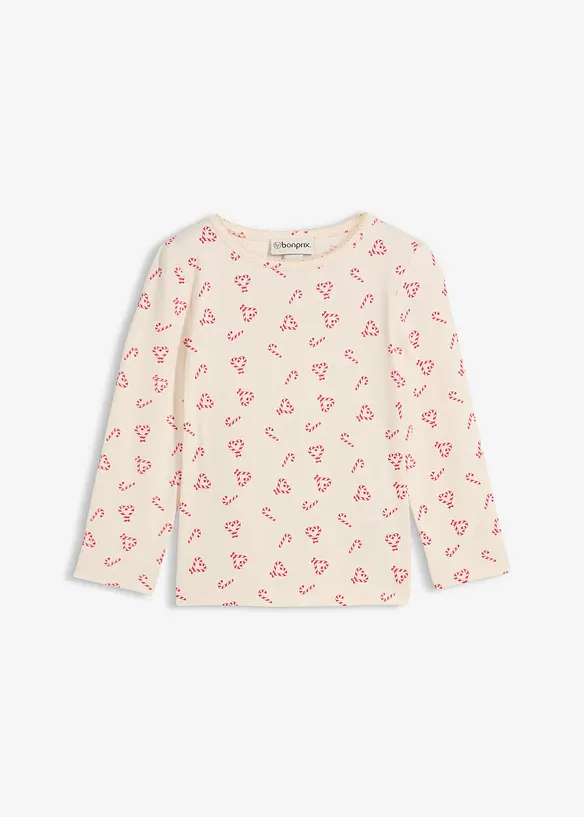Langarmshirt aus elastischem Bio-Baumwoll-Mix, bonprix