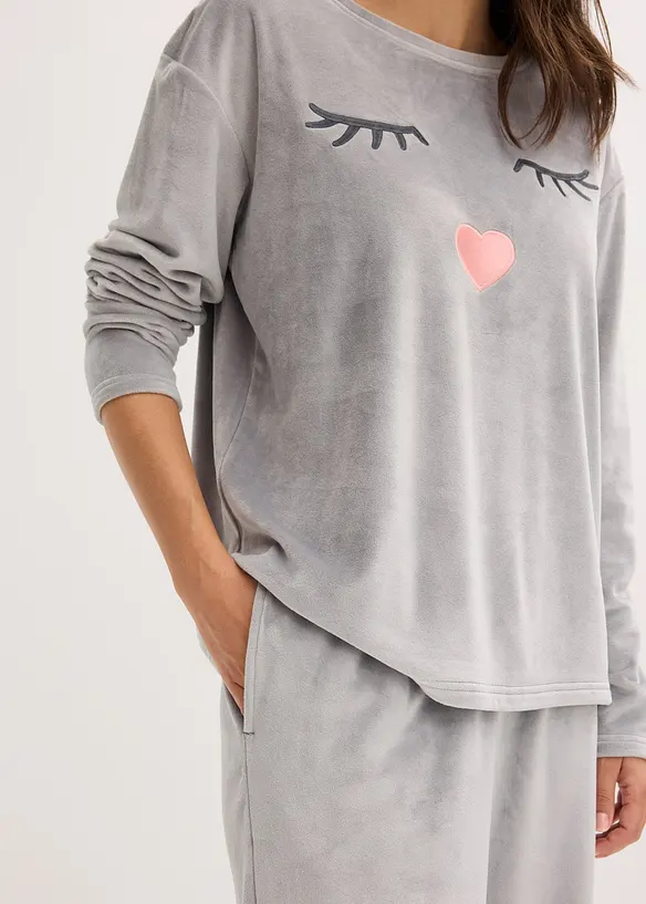 Loungewear Samt Hausanzug, bonprix