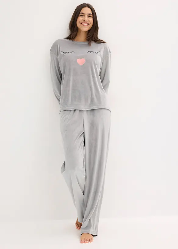 Loungewear Samt Hausanzug, bonprix