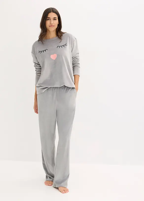 Loungewear Samt Hausanzug, bonprix