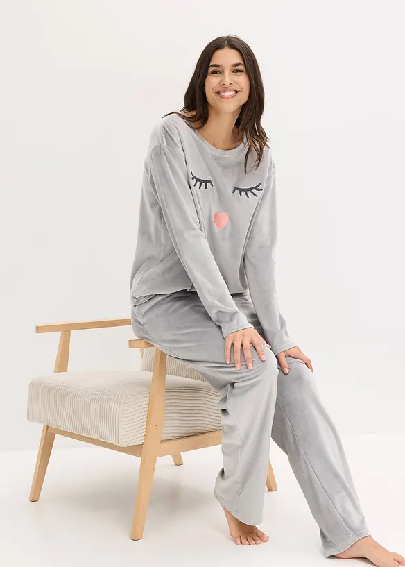 Loungewear Samt Hausanzug, bonprix