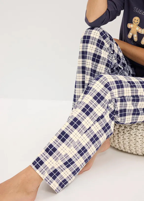 Pyjama mit Flanellhose, bonprix
