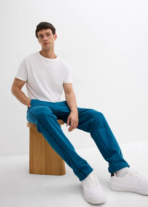 Sweathose mit Kontrastdetails aus reiner Baumwolle, bonprix