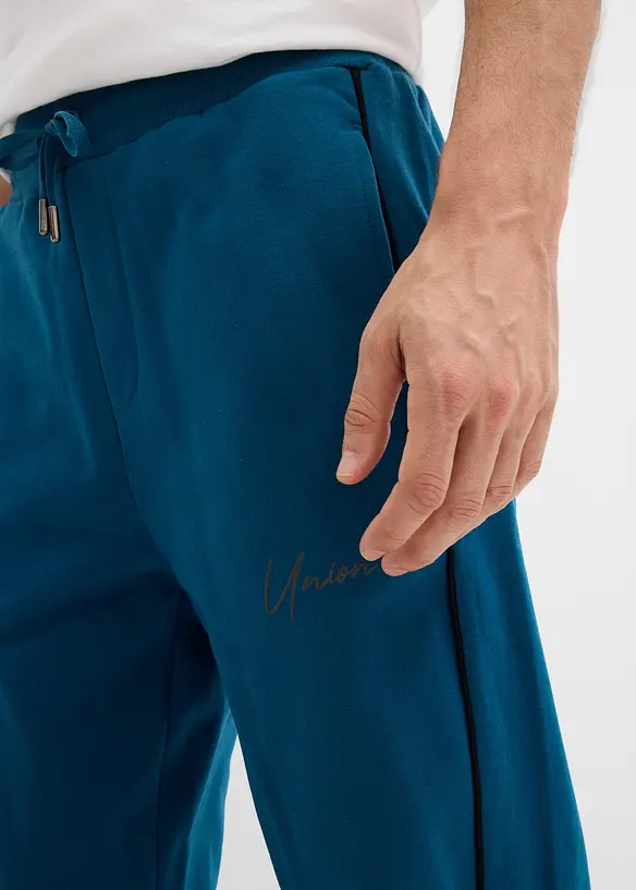 Sweathose mit Kontrastdetails aus reiner Baumwolle, bonprix