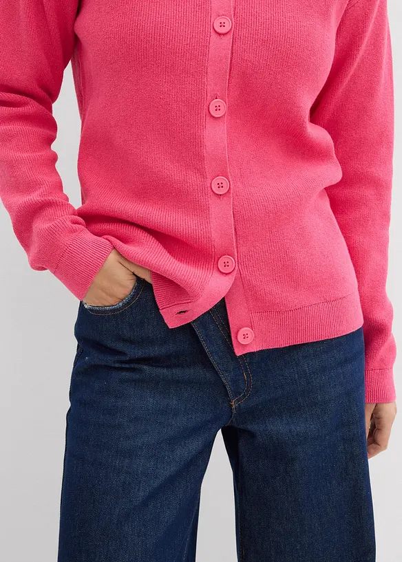 Feinstrickjacke, Rundhals, bonprix