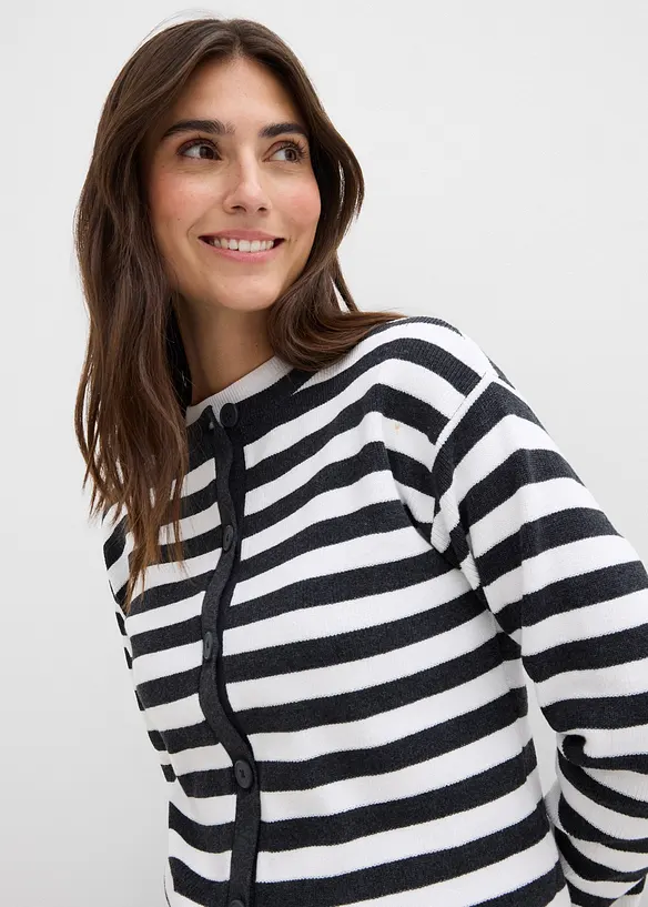 Feinstrickjacke, Rundhals, bonprix