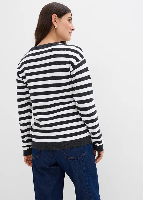 Feinstrickjacke, Rundhals, bonprix