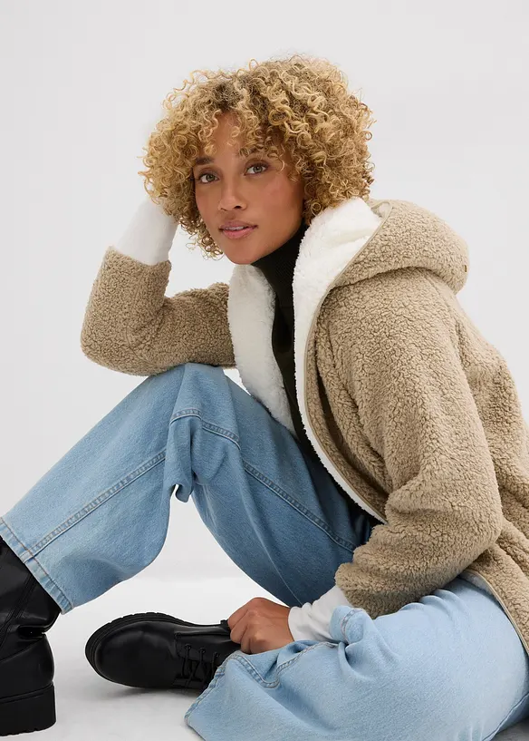 Teddy-Fleece Jacke, bonprix