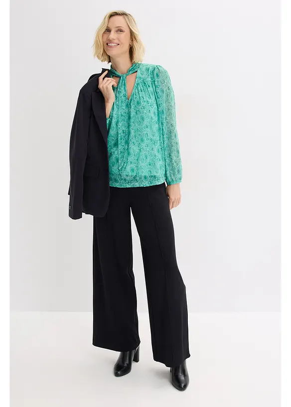 Top manches longues en mesh fin, bonprix