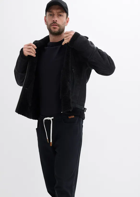 Regular Fit Stretch-Schlupfhose, Straight, bonprix