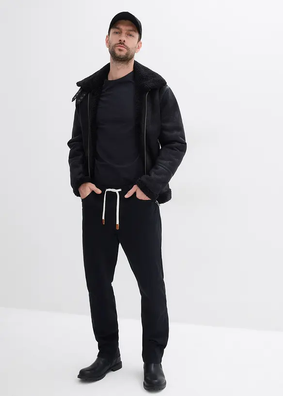 Regular Fit Stretch-Schlupfhose, Straight, bonprix