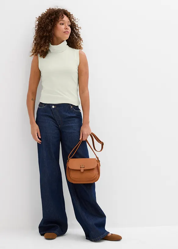 Top mit Rollkragen aus elastischer Polyamidware, bonprix