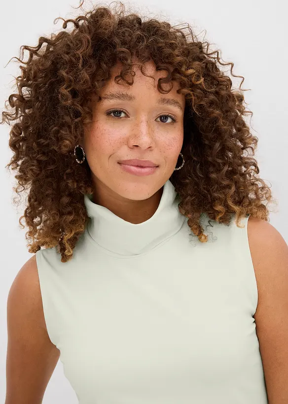 Top mit Rollkragen aus elastischer Polyamidware, bonprix