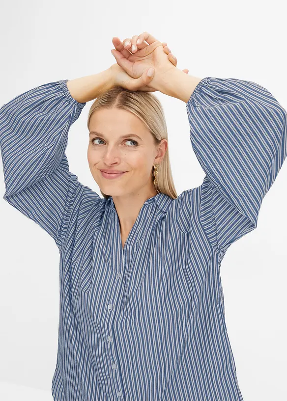 Oversize-Bluse aus reiner Baumwolle, bonprix