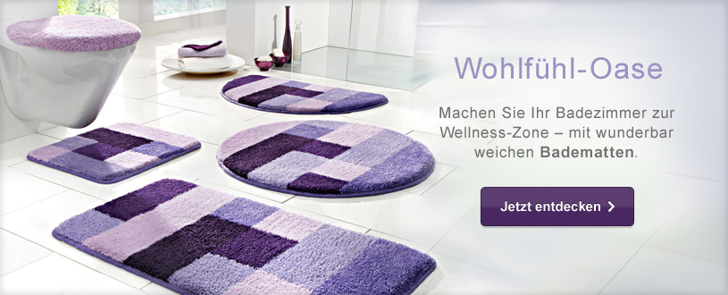 Flauschig weiche Badematten in wunderschönen Designs für Ihr Badezimmer.