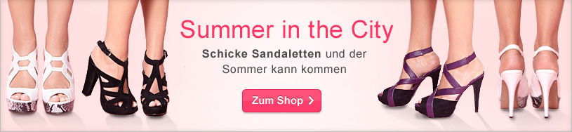 Sandalen mit Plateau, Keilabsatz oder als Stiletto - hier werden Sie fündig