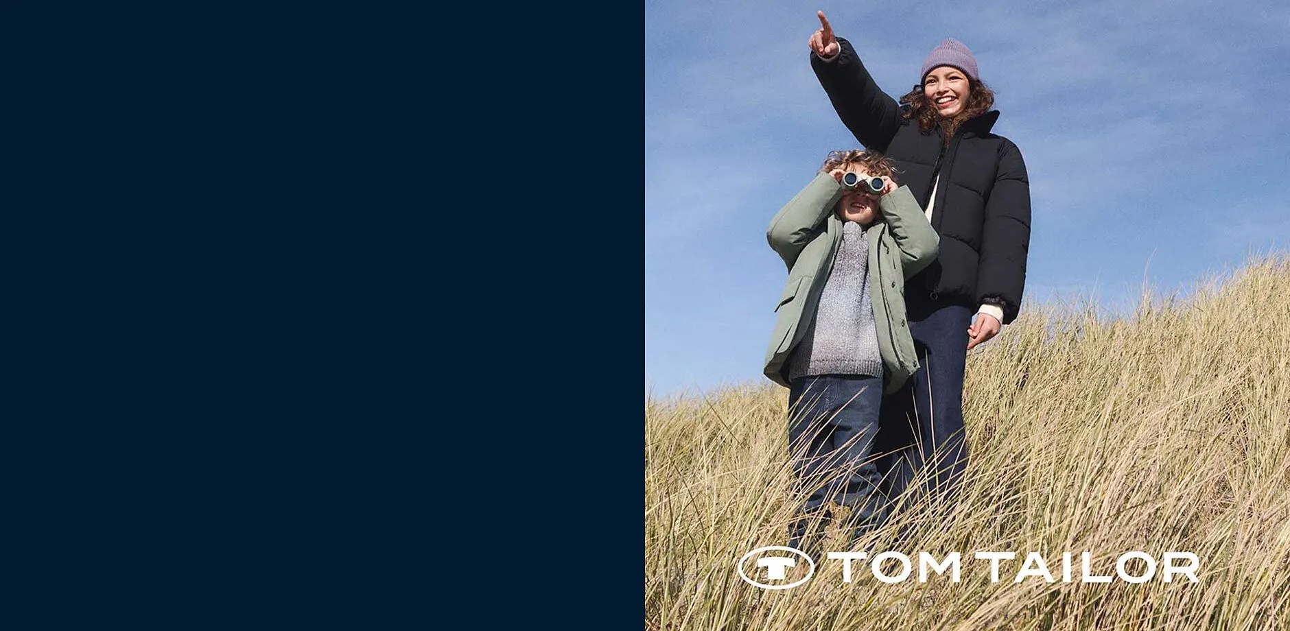 Warme Winterjacken und Pullover von Tom Tailor, sch&uuml;tzen vor K&auml;lte.