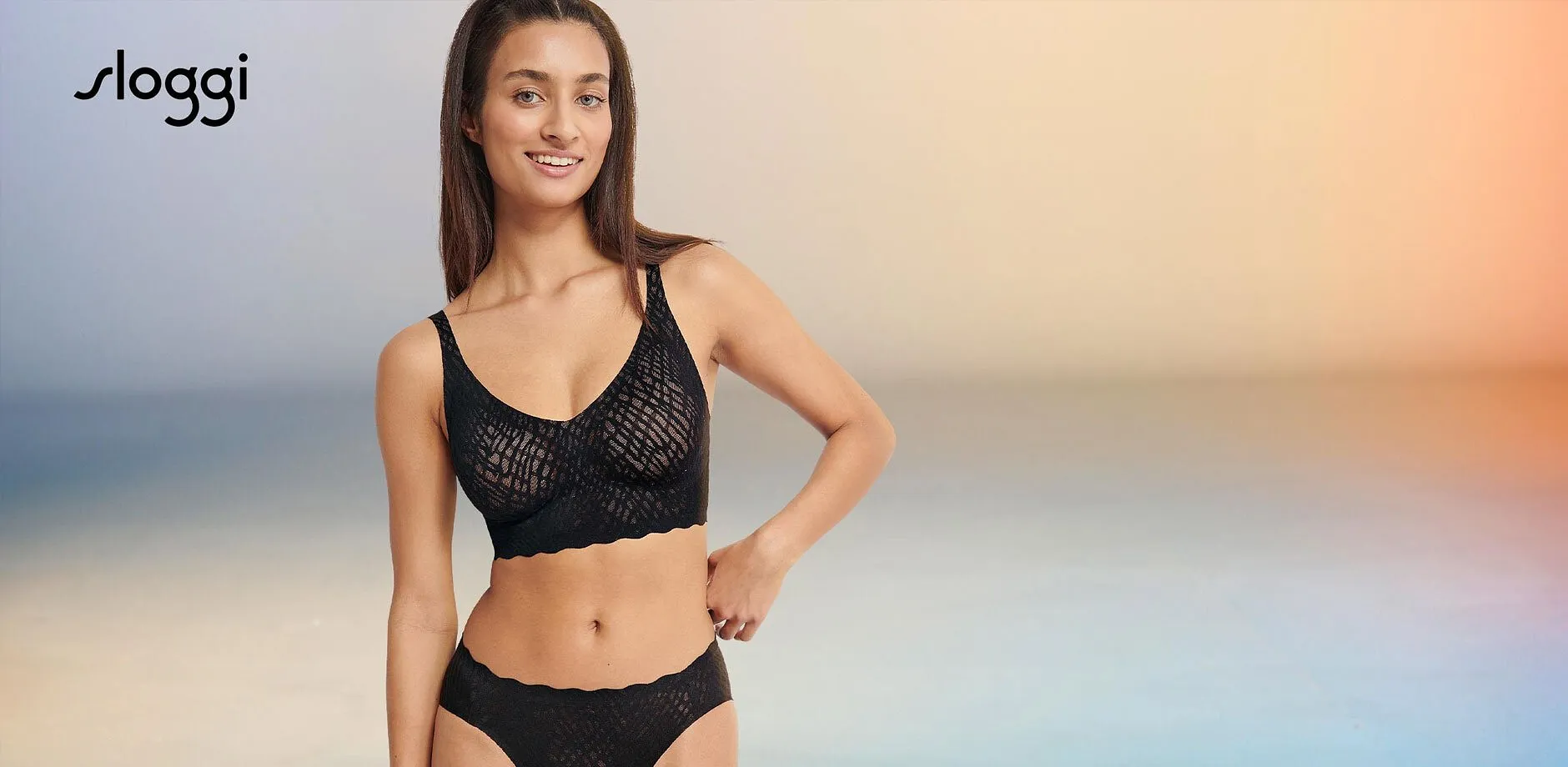 Eleganter schwarzer Spitzen-BH und passender Slip: feminine Unterwäsche für stilbewusste Frauen.