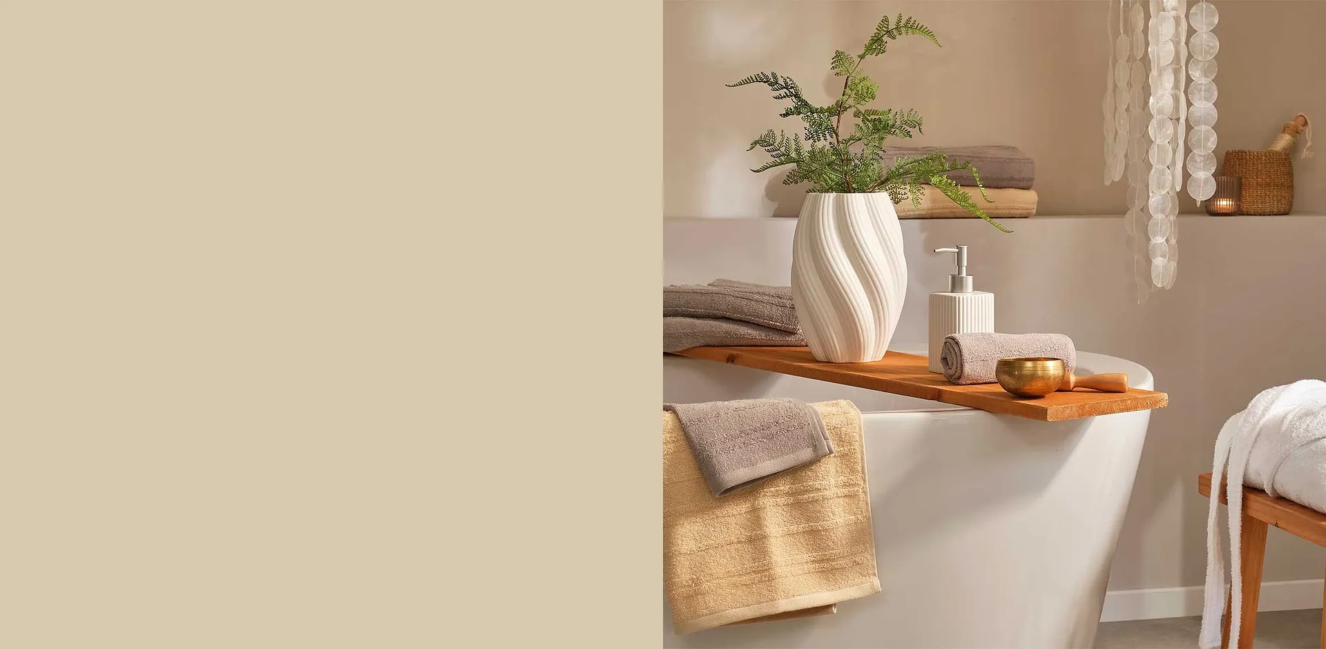 Wellnessoase im Badezimmer.