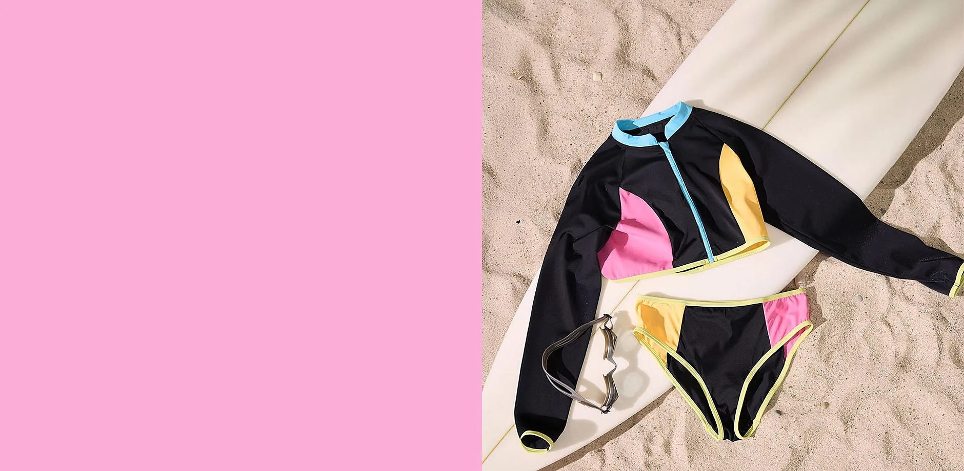 Kinder Bademode. Moderner Lagarm-Bikini