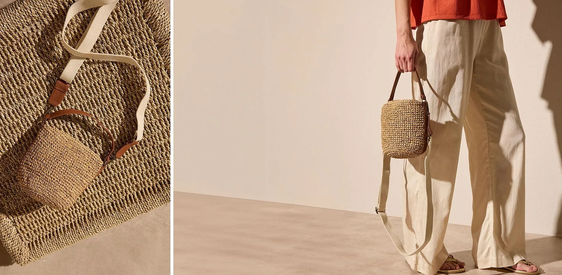 Ce sac en paille est le parfait accessoire pour l'&eacute;t&eacute;.